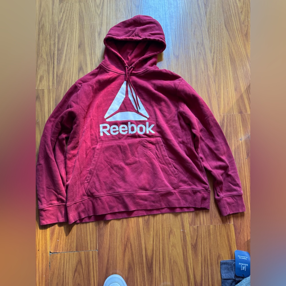 Reebok Men's Red Hoodie Sweater size 2XL